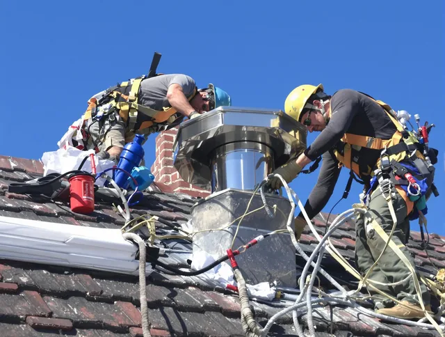 Protective chimney cap installed by Scituate Chimney Sweep in Scituate, RI