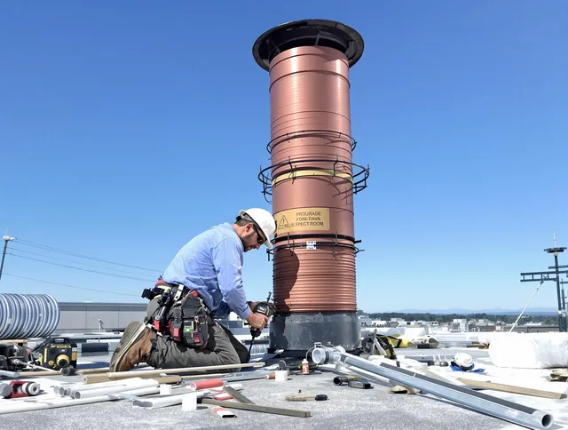 Installed chimney liner by Scituate Chimney Sweep in Scituate, RI