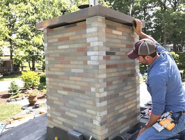 Scituate Chimney Sweep completing a modern chimney remodel in Scituate, RI