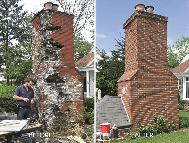 Scituate Chimney Sweep performing a full chimney restoration in Scituate, RI