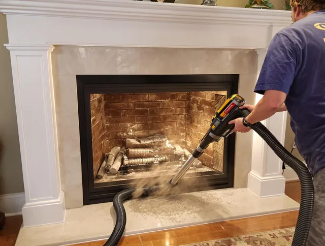 Fireplace cleaning performed by Scituate Chimney Sweep in Scituate, RI