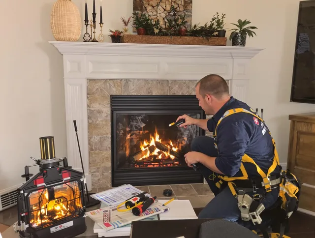 Safety-focused fireplace inspection by Scituate Chimney Sweep in Scituate, RI
