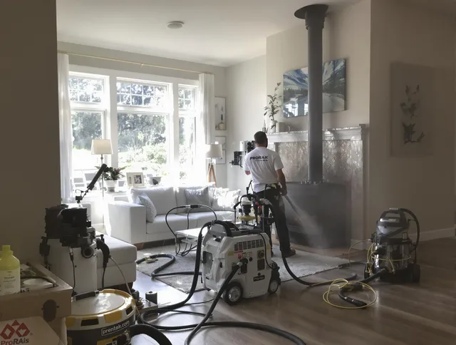 Soot removal service by Scituate Chimney Sweep for a fireplace in Scituate, RI